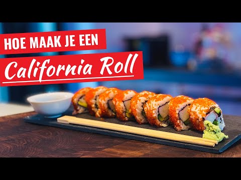 Hoe maak je een CALIFORNIA ROLL sushi? (5 minuten recept)